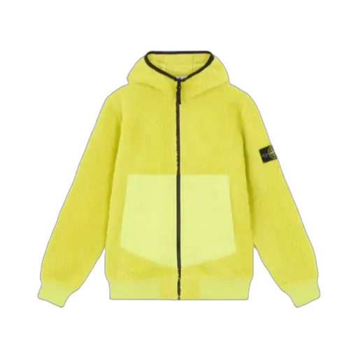 Stone Island Junior Compass Patch Fleece Hoodie