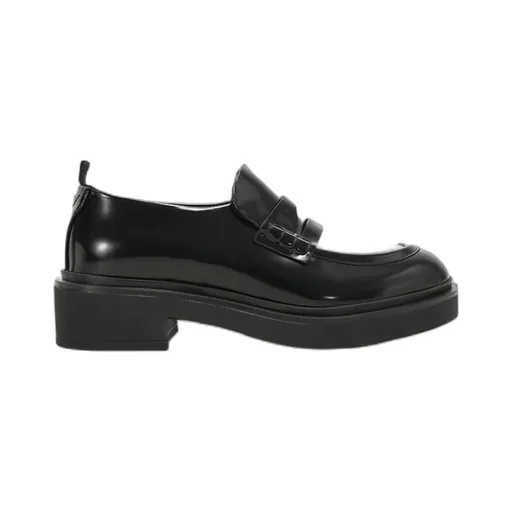 Penny-Slot Chunky Leather Loafers