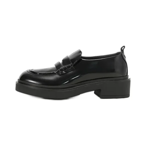 Penny-Slot Chunky Leather Loafers