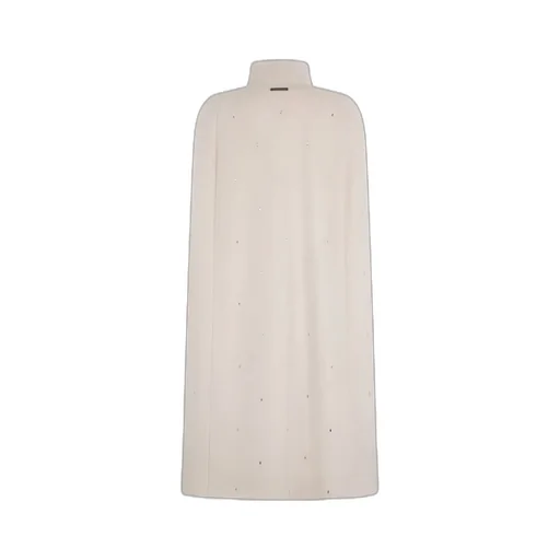 Funnel-Neck Crystal-Embellished Cape