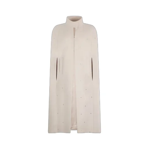 Funnel-Neck Crystal-Embellished Cape