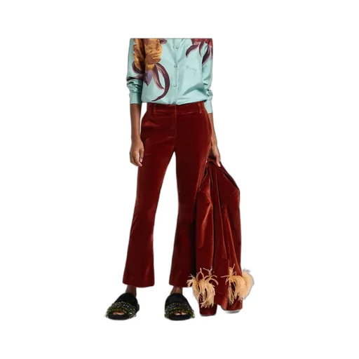 24/7 Velvet Cropped Trousers