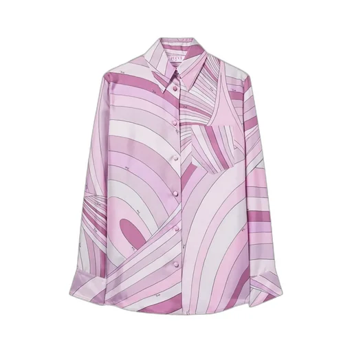 Iride-Print Silk Shirt