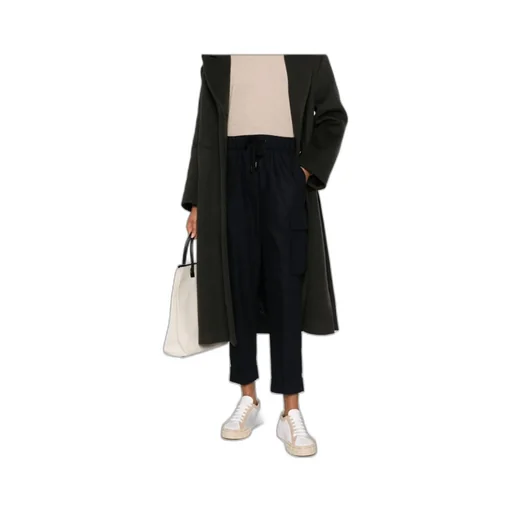 Drawstring-Waistband Cropped Track Pants