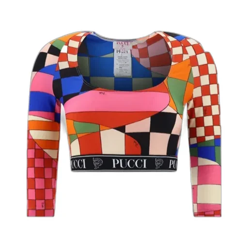 Giardino-Print Cropped Top
