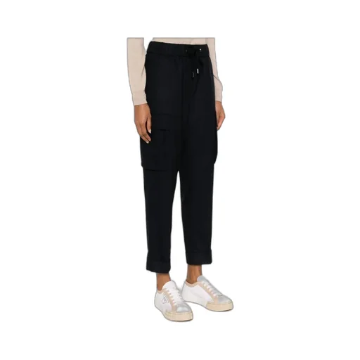 Drawstring-Waistband Cropped Track Pants