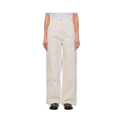 Double-Knee Straight-Leg Cotton Trousers