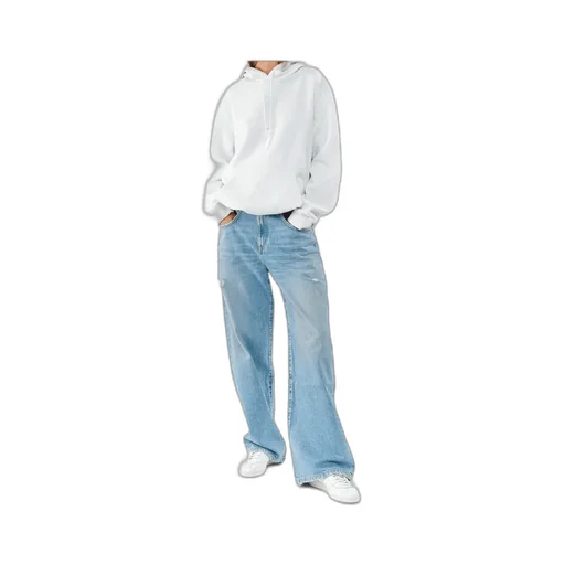 Icon Denim Poppy Wide Leg Distressed Jeans