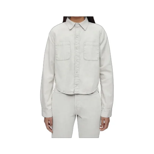 Press-Fastening Denim Shirt
