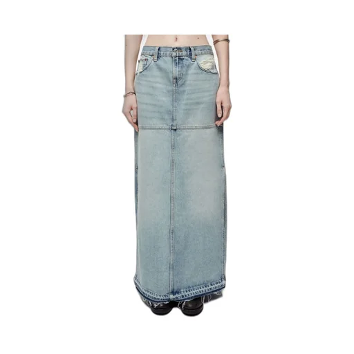 Mid Rise Split Skirt