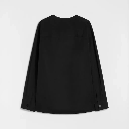 Cotton Poplin V-Neck Shirt