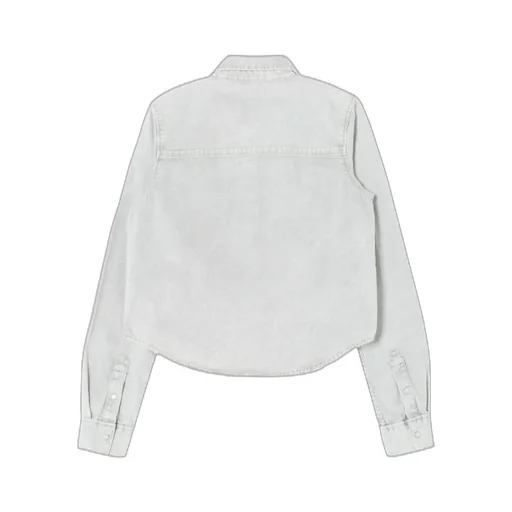 Press-Fastening Denim Shirt