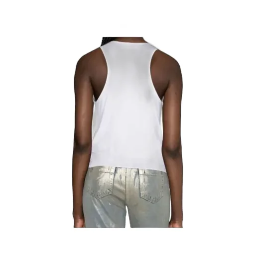 Rhinestone-Embellished Jersey Tank Top