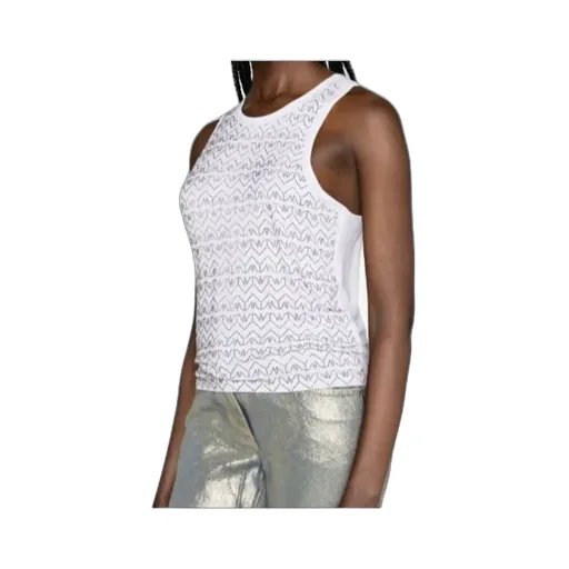 Rhinestone-Embellished Jersey Tank Top