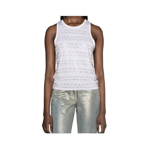 Rhinestone-Embellished Jersey Tank Top