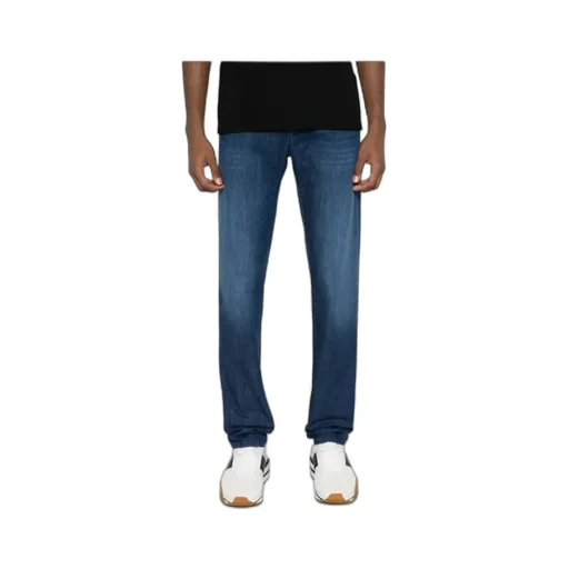 Logo-Patch Tapered Jeans