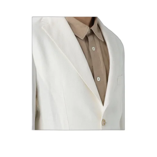 Single-Breasted Linen Blend Suit