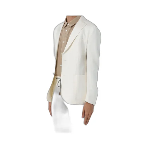 Single-Breasted Linen Blend Suit