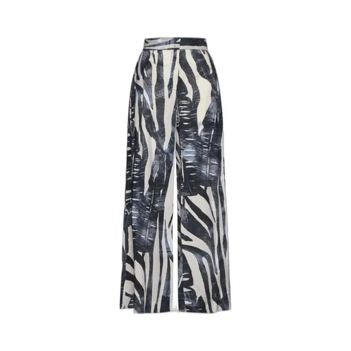 Printed Straight-Leg Casual Pants