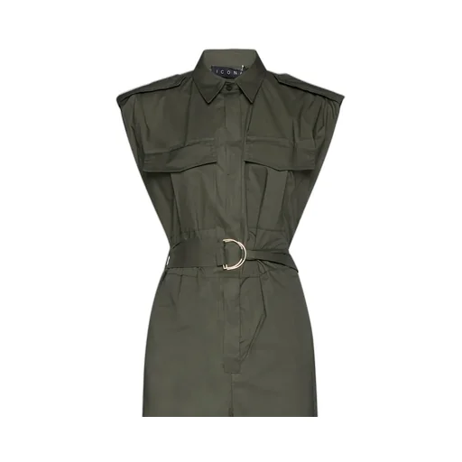 Sleeveless Belted Jumpsuit