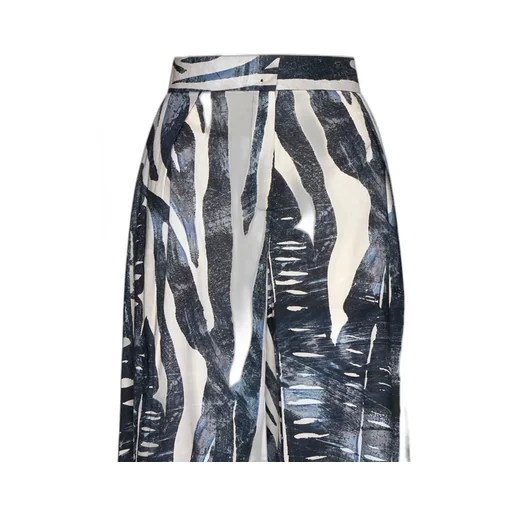 Printed Straight-Leg Casual Pants