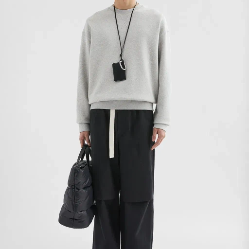 Cotton Terry Crew-Neck Sweatshirt