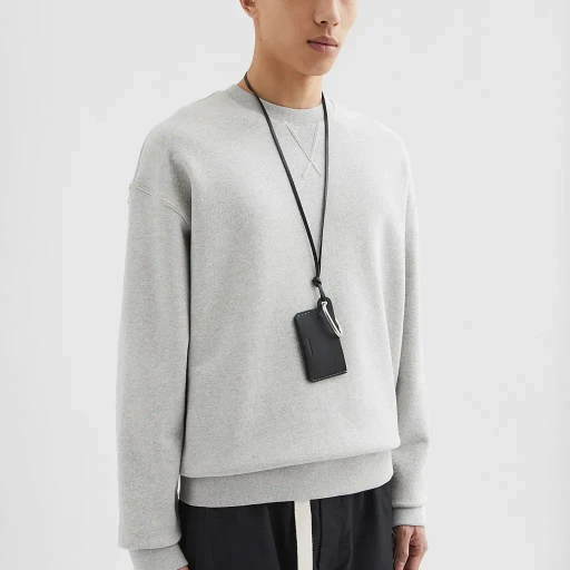 Cotton Terry Crew-Neck Sweatshirt