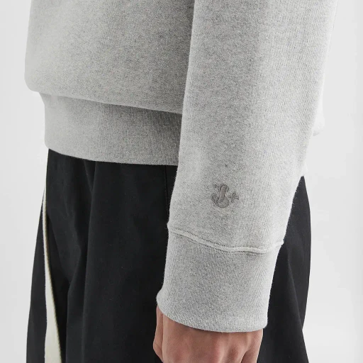 Cotton Terry Crew-Neck Sweatshirt