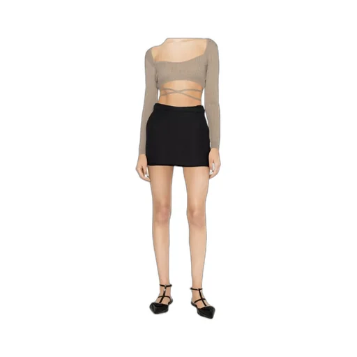 Cropped Tie Cardigan