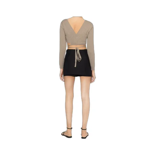 Cropped Tie Cardigan