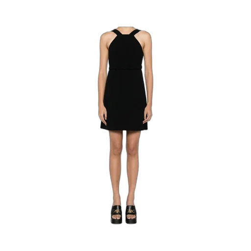 Halterneck Wool Minidress