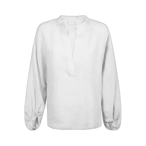 V-Neck Gathered-Cuff Top