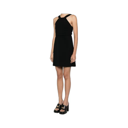 Halterneck Wool Minidress