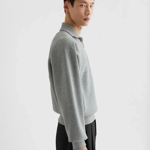 Cotton Terry High-Neck Sweatshirt