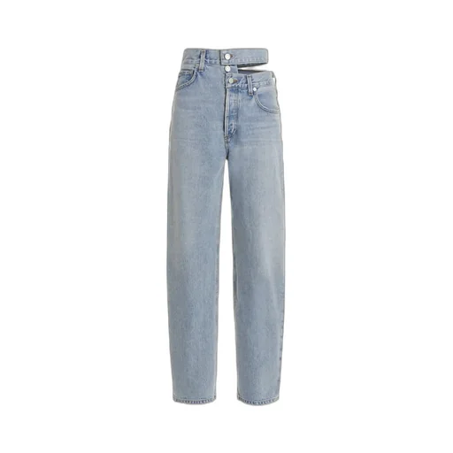 High-Waisted Straight-Leg Jeans