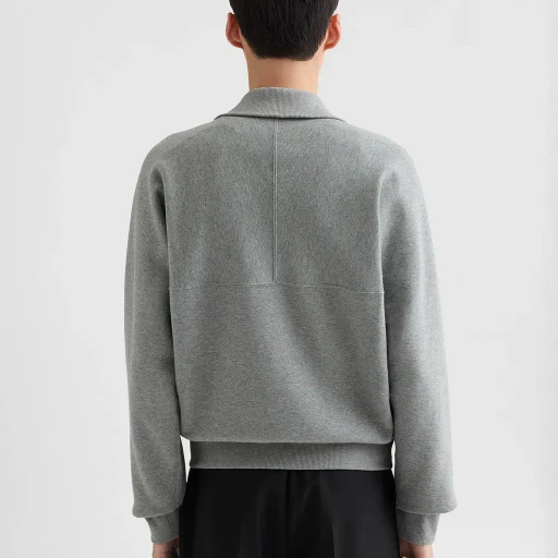 Cotton Terry High-Neck Sweatshirt