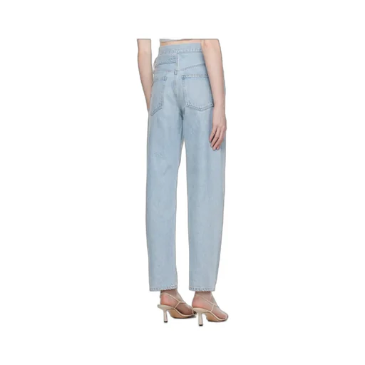 High-Waisted Straight-Leg Jeans