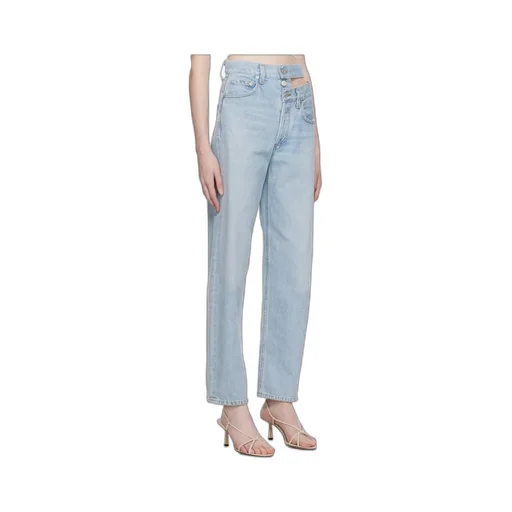 High-Waisted Straight-Leg Jeans