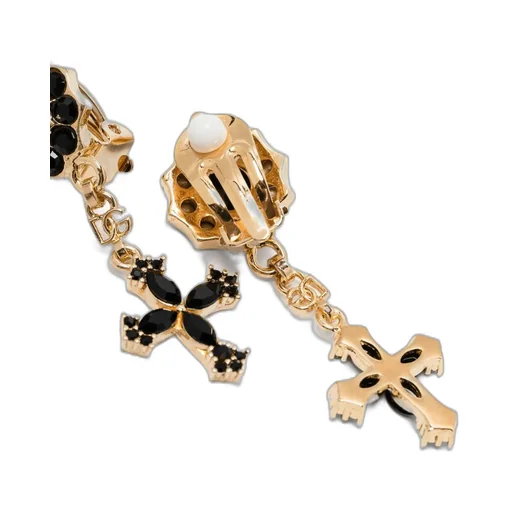 Dolce & Gabbana Cross Drop Clip On Earrings