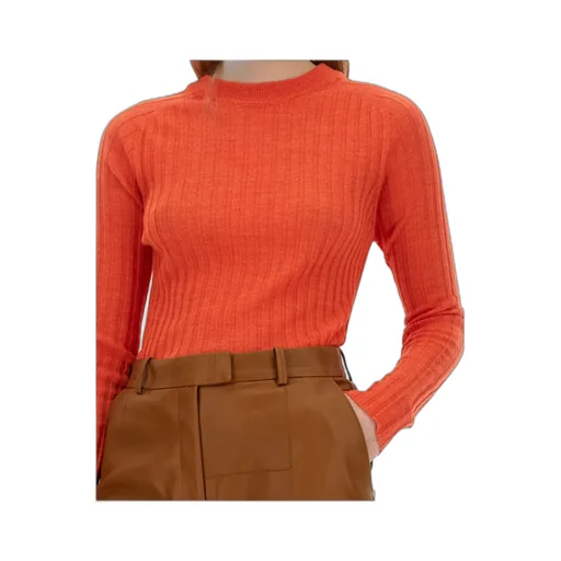 Alysi Crewneck Long-Sleeved Knitted Top