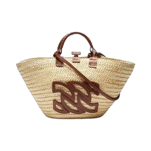 Casadei Panarea Logo Patch Tote Bag