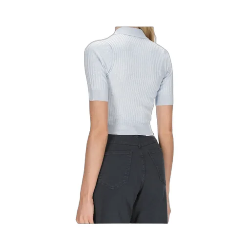 Peserico V-Neck Cropped Polo Shirt