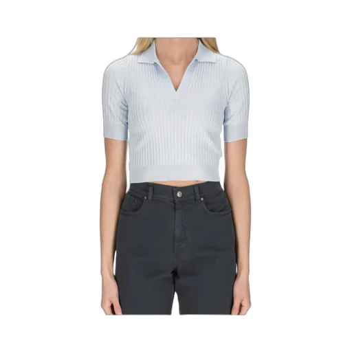 Peserico V-Neck Cropped Polo Shirt