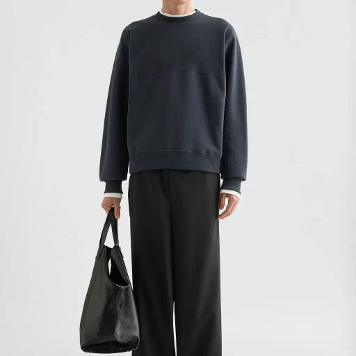 Cotton Terry Crew-Neck Sweatshirt