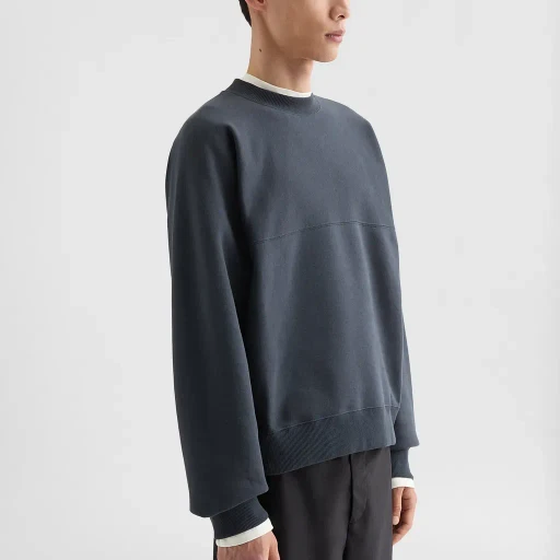 Cotton Terry Crew-Neck Sweatshirt