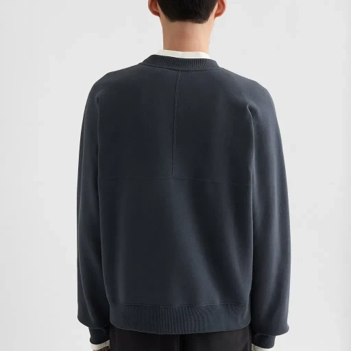 Cotton Terry Crew-Neck Sweatshirt