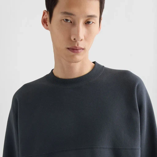 Cotton Terry Crew-Neck Sweatshirt