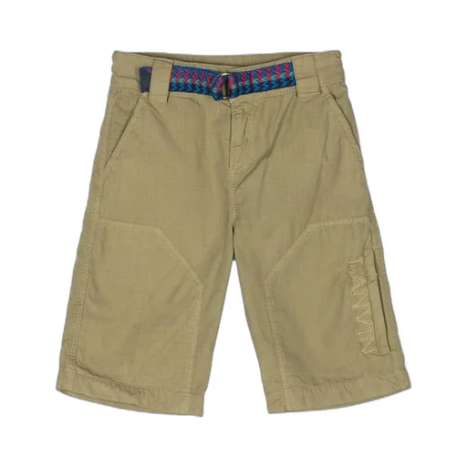 Lanvin Enfant Logo Embroidered Belted Shorts