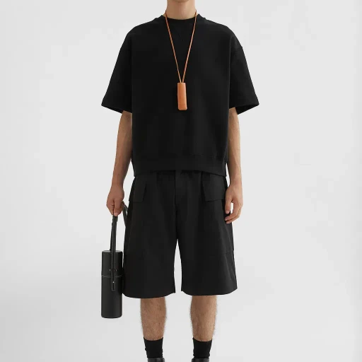 Cotton Terry Crew-Neck T-Shirt