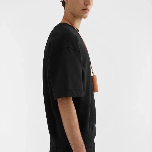 Cotton Terry Crew-Neck T-Shirt